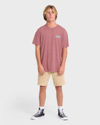 Billabong Heritage Arch WW Premium Tee-Red Dahlia