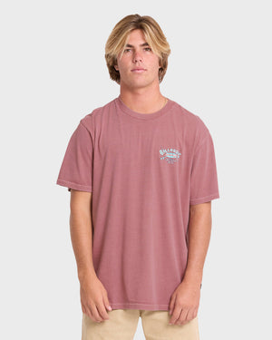 Billabong Heritage Arch WW Premium Tee-Red Dahlia— Alternate View