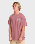 Billabong Heritage Arch WW Premium Tee-Red Dahlia