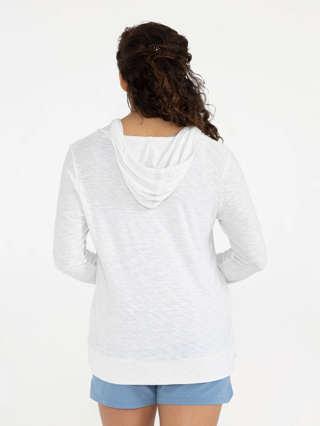 Free Fly Bamboo Slub Hooded L/S Shirt-Sea Salt