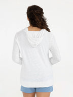 Free Fly Bamboo Slub Hooded L/S Shirt-Sea Salt