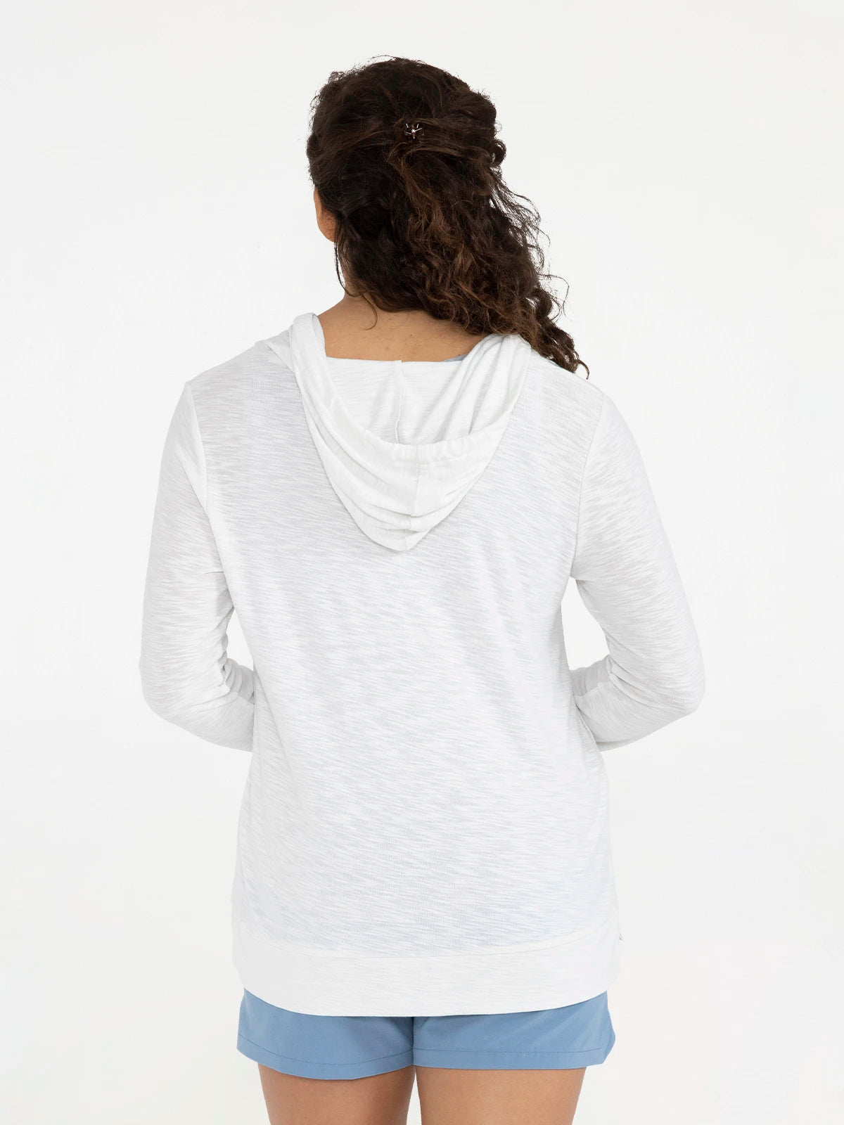 Free Fly Bamboo Slub Hooded L/S Shirt-Sea Salt