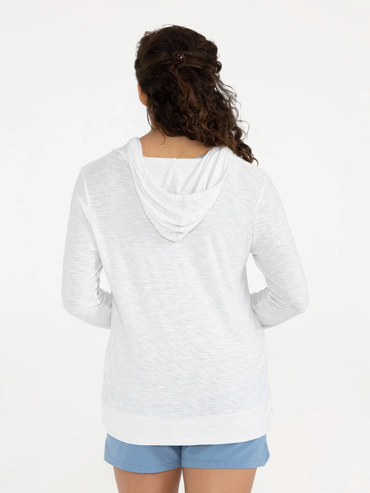 Free Fly Bamboo Slub Hooded L/S Shirt-Sea Salt
