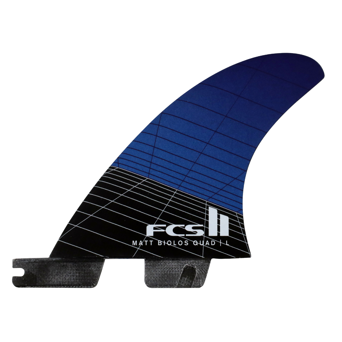 FCS II MB PC Quad Rear Fin Set-Blue-Large