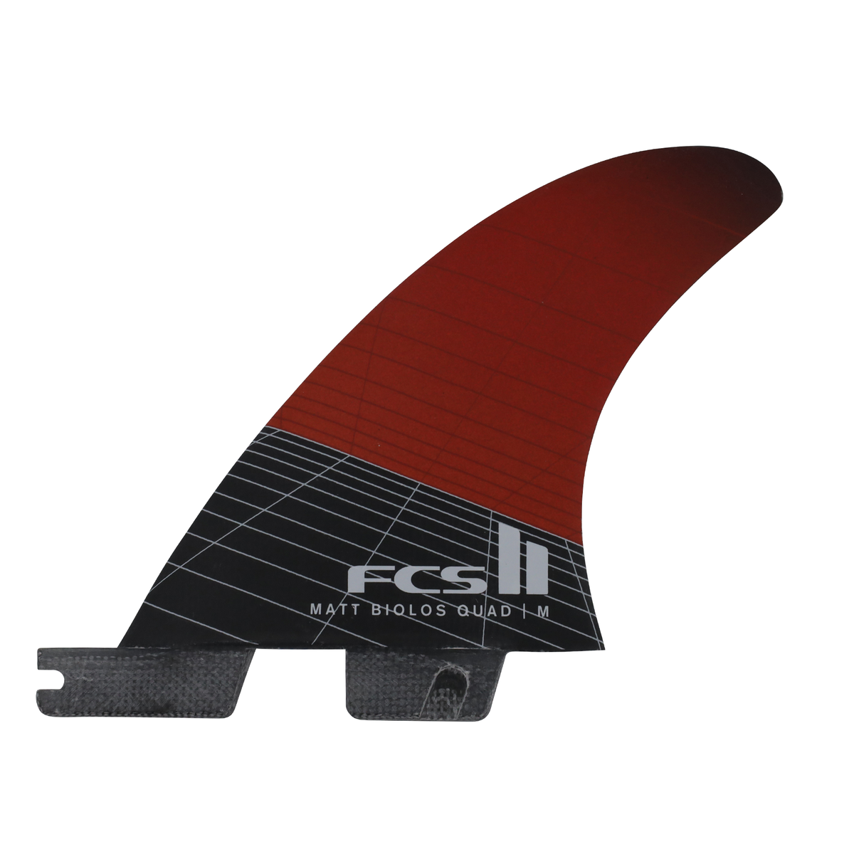 FCS II MB PC Quad Rear Fin Set-Red-Medium