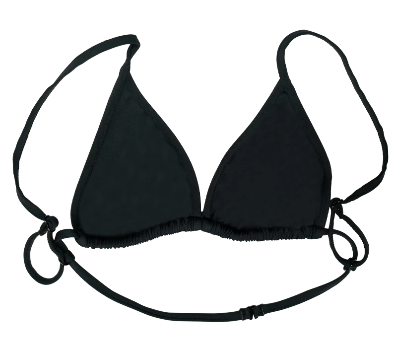 REAL Strung Bikini Top-Black