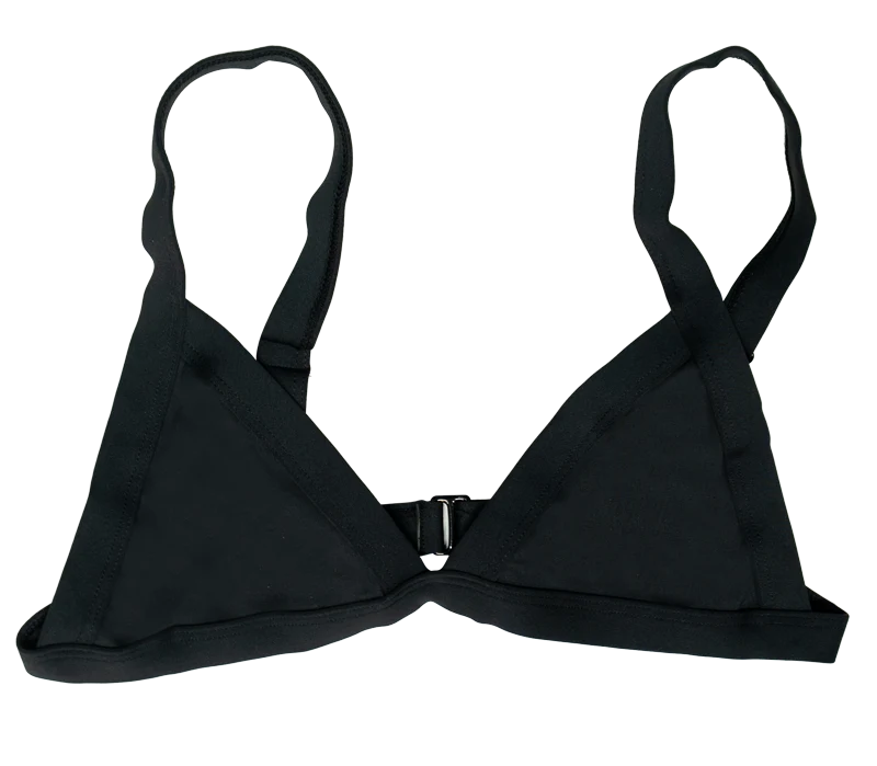 REAL Strapped Bikini Top-Black