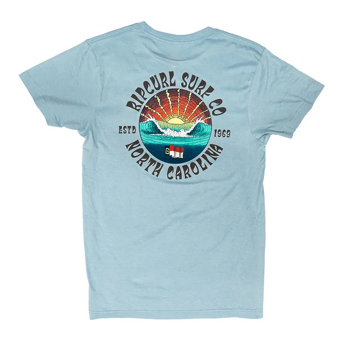 Rip Curl North Carolina Tee-Powder Blue