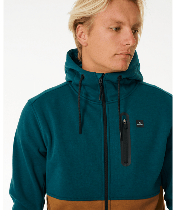 Rip Curl Anti Series Departed Zip Jacket-Blue Green