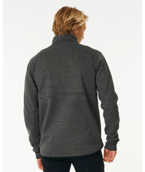 Rip Curl Anti Series Departed Zip Crew Jacket-Charcoal Marle