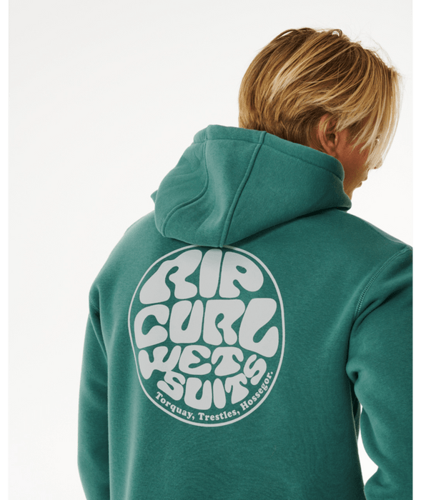 Rip Curl Wetsuit Icon Hooded Sweatshirt-Washed Green