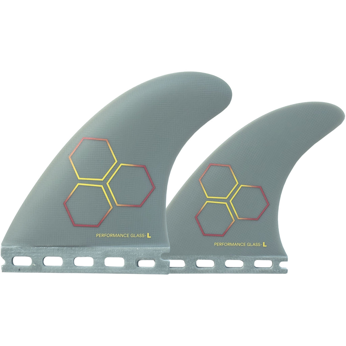 Channel Islands Upright Single Tab PG Tri/Quad Fin Set-Grey-Medium