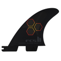 FCS II CI PC Quad Rear Fin Set-Black/Flame-Large