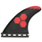 Channel Islands Tech 2 Tri/Quad Fin Set-Red-Small