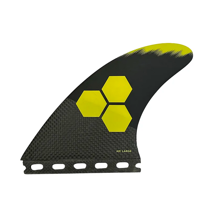 Channel Islands Tech 2 Tri/Quad Fin Set-Yellow-Large