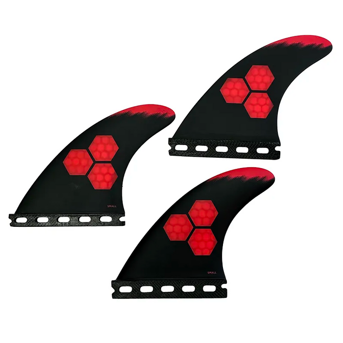 Channel Islands Tech 1 Tri Fin Set-Red-Small