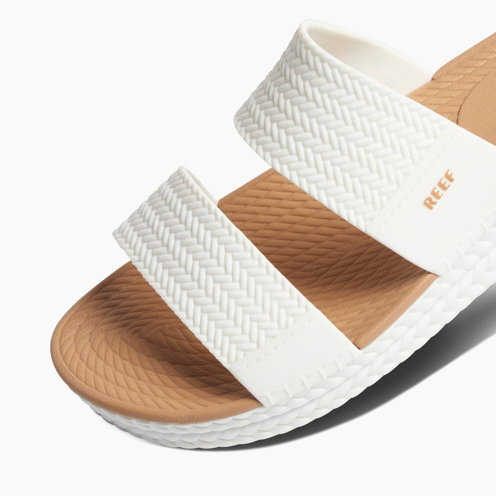 REEF Water Vista Slide Sandal-White/Tan