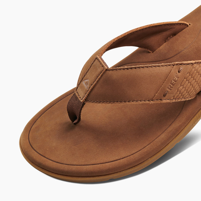 REEF Leather Santa Ana Sandal-Brown