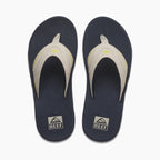 REEF Fanning Sandal-Navy/Oak/Lime