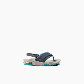 REEF Little Fanning Sandal-Grey/Aqua/Oak