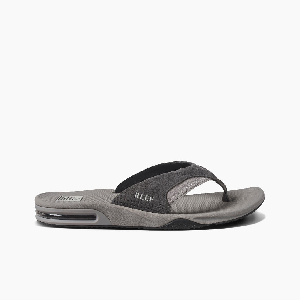 REEF Fanning Sandal-Grey Suede