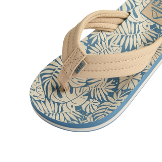 Reef Kids Ahi Sandal-Blue/Tan Palm