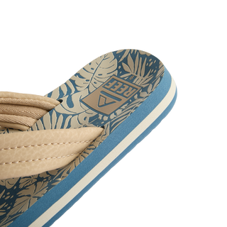 Reef Kids Ahi Sandal-Blue/Tan Palm