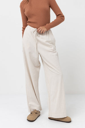 Rhythm Classic Drawstring Pants-Oat