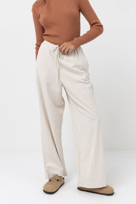 Rhythm Classic Drawstring Pants-Oat