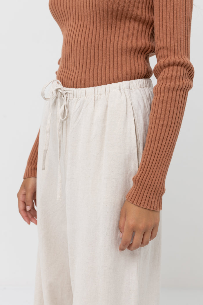 Rhythm Classic Drawstring Pants-Oat