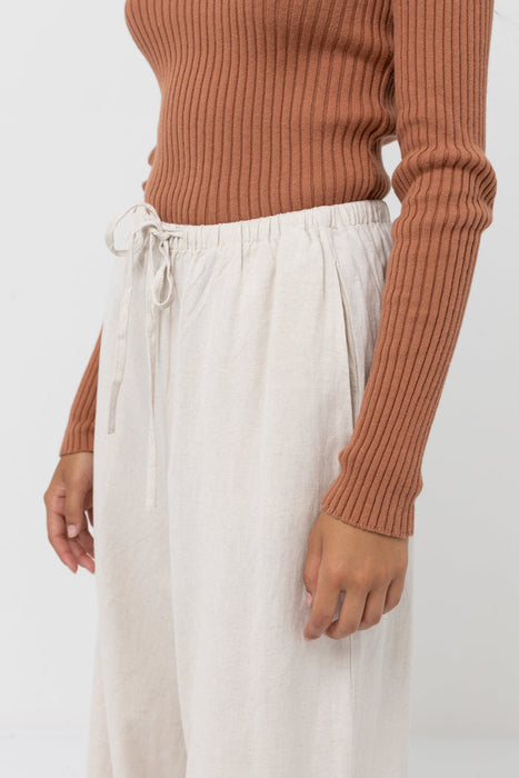 Rhythm Classic Drawstring Pants-Oat