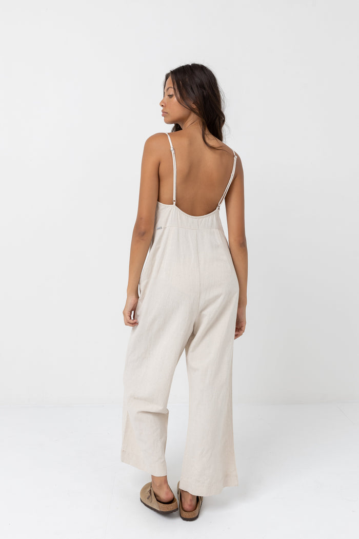 Rhythm Classic Jumpsuit Romper-Oat