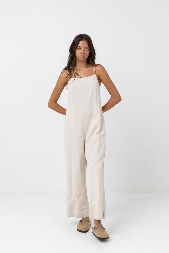 Rhythm Classic Jumpsuit Romper-Oat