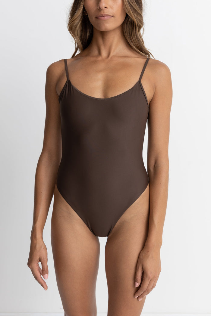 Rhythm Classic Minimal One Piece-Chocolate