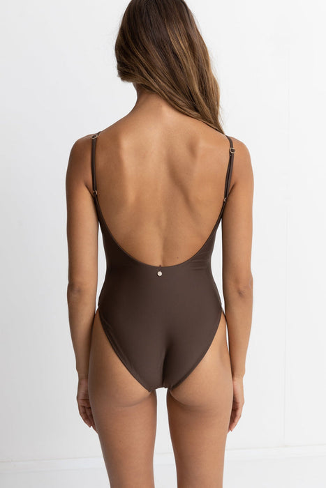 Rhythm Classic Minimal One Piece-Chocolate
