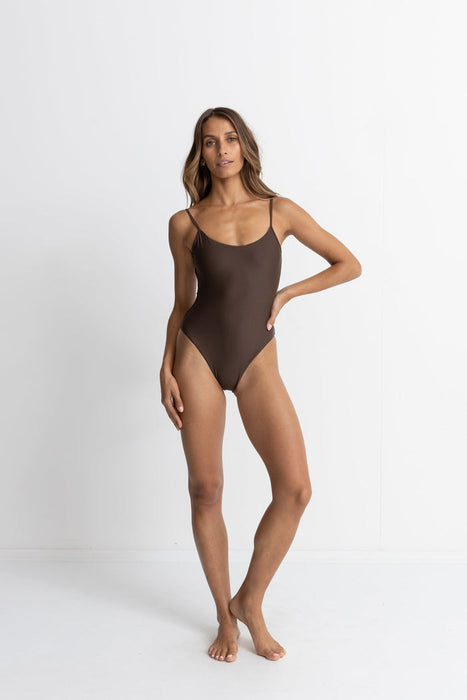 Rhythm Classic Minimal One Piece-Chocolate