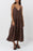 Rhythm Classic Tiered Midi Dress-Chocolate