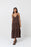 Rhythm Classic Tiered Midi Dress-Chocolate