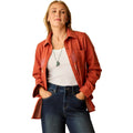 Carve Designs Fairbanks Supersoft L/S Shirt-Copper Zig Zag