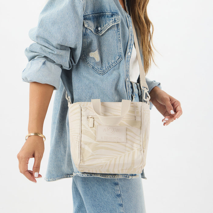 Aloha Collection Areca Crossbody Bag-Latte/Sandstone