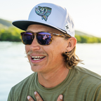 Bajio Calda Sunglasses-Black Matte/Blue Mirror Glass