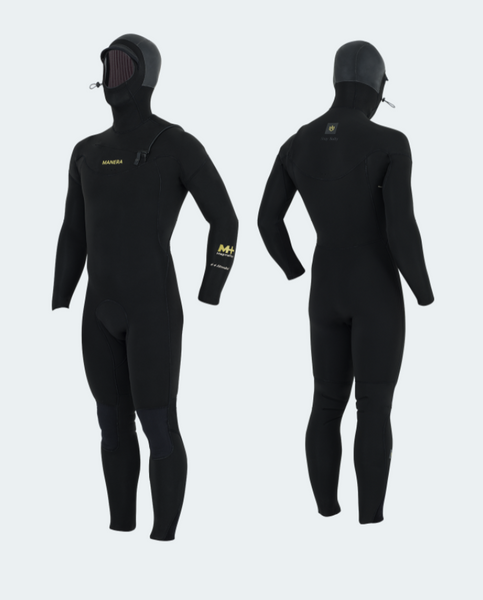 Manera Magma Hooded 6/4 FZ Wetsuit-Black — REAL Watersports