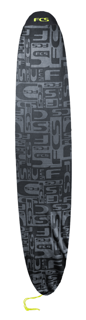 FCS Stretch Long Board Boardbag-Coal/Lime