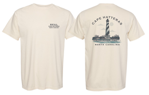 REAL Cape Hatteras Lighthouse Tee-Ivory