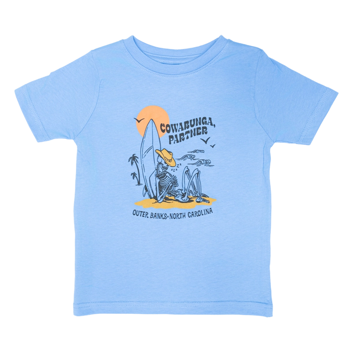 REAL Toddler Cowabunga Partner Tee-Carolina Blue