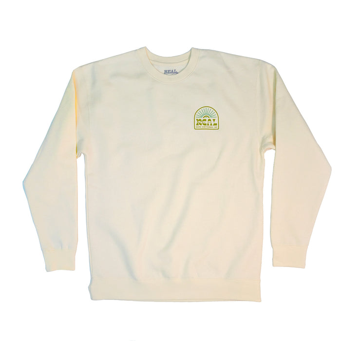 REAL Sun Ray Badge Sweatshirt-Bone