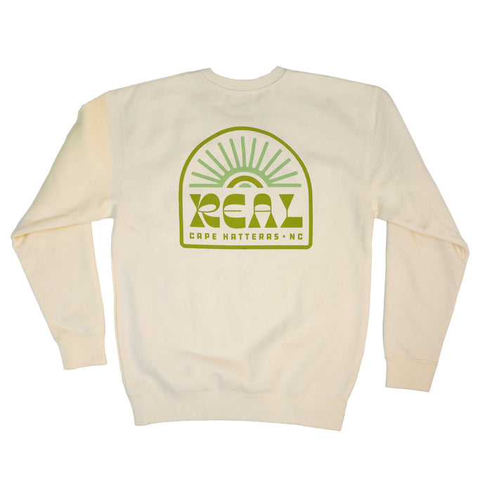REAL Sun Ray Badge Sweatshirt-Bone