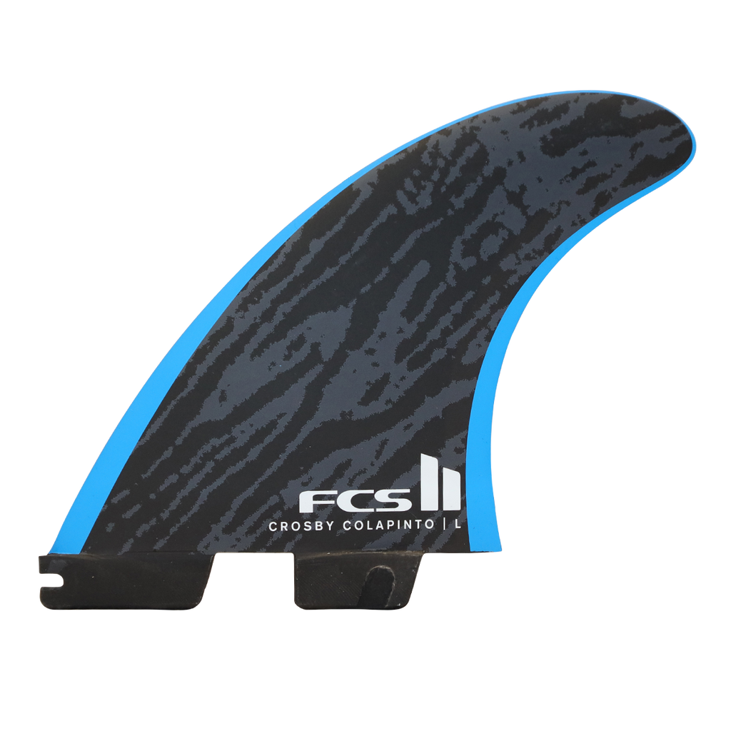 FCS II Crosby Colapinto PC Tri Fin Set-Black Blue-Large