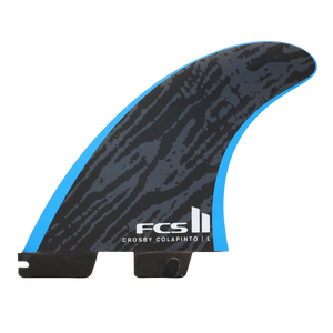 FCS II Crosby Colapinto PC Tri Fin Set-Black Blue-Large