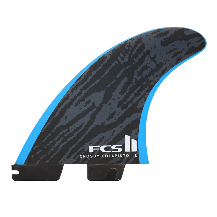 FCS II Crosby Colapinto PC Tri Fin Set-Black Blue-Large
